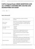 CAFCA Manual Exam &lpar;2025&rpar; QUESTIONS AND ALL CORRECT ANSWERS 100&percnt; SOLVED AND GUARANTEED SUCCESS&excl;&excl;