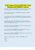 LCDC Exam ACTUAL UPDATED   Exam  Questions and CORRECT Answers 