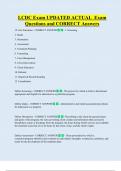 LCDC Exam UPDATED ACTUAL  Exam  Questions and CORRECT Answers