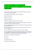CSLB BUSINESS & LAW EXAM QUESTIONS WITH CORRECT DETAILED ANSWERS 