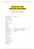 HESI RN EXIT EXAM   QUESTIONS AND ANSWERS