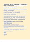INDUSTRIAL REVOLUTION DESIGN & TECHNOLOGY EXAM SOLVED -25 2025