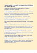 TECHNOLOGY & SOCIETY IN INDUSTRIAL AGE EXAM FULLY SOLVED -22