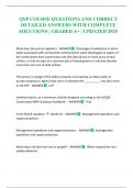 QSP COURSE QUESTIONS AND CORRECT DETAILED ANSWERS WITH COMPLETE SOLUTIONS &vert; GRADED A&plus; &vert; UPDATED 2025 