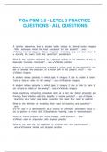 PGA PGM 3&period;0 - LEVEL 3 PRACTICE QUESTIONS - ALL QUESTIONS