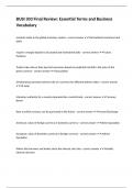 BUSI 303 Final Review&colon; Essential Terms and Business Vocabulary