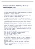 ATI Fundamentals Proctored Revised Examinations 2023