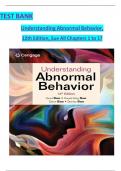 TEST BANK Understanding Abnormal Behavior, 12th Edition, Sue All Chapters 1 to 17