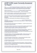 ACRP CCRC exam Correctly Answered To Pass&excl;&excl;&excl;