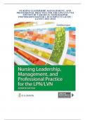 COMPLETE TEST BANK For Nursing Leadership&comma; Management&comma; and Professional Practice for the LPN&sol;LVN&comma; 7th Edition by Tamara R&period; Dahlkemper&comma; Verified Chapters 1 - 20&comma; Complete Newest Version