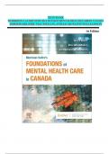Test Bank - Morrison-Valfre&rsquo;s Foundations of Mental Health Care in Canada&comma; 1st Edition &lpar;Boris Bard-2022&rpar;&comma; Newest Edition