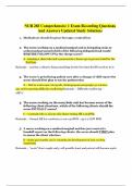 NUR 283 Comprehensive 1 Exam Recording Questions And Answers Updated Study Solutions