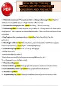  Initial Ramp Training -  RAMP1000 WITH CORRECT   QUESTION AND ANSWERS