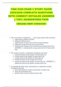 FINA 5320 EXAM 3 STUDY GUIDE  2025&sol;2026 COMPLETE QUESTIONS  WITH CORRECT DETAILED ANSWERS  &vert;&vert; 100&percnt; GUARANTEED PASS   <BRAND NEW VERSION> 
