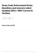 Texas Code Enforcement Exam Questions and Answers Latest Updated 2024 &vert; 100&percnt; Correct & Verified&period;