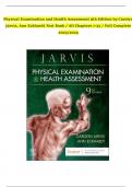 Physical Examination and Health Assessment 9th Edition by Carolyn Jarvis&comma; Ann Eckhardt Test Bank &sol; All Chapters 1-32 &sol; Full Complete 2023&sol;2024