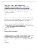 Basic Math Ability Exam A Relias 2025 update&vert;comprehensive questions and verified answers &lpar;complete solutions&rpar; Exam&vert;GRADE A&plus;&excl;&excl;
