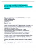 Jurisprudence 2025-2026 Complete Practice Exam with Questions and Correct Answers&period;