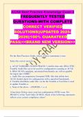ACAS Best Practice Knowledge Exam 4 FREQUENTLY TESTED QUESTIONS-WITH COMPLETE CORRECT VERIFIED SOLUTIONS&vert;&vert;UPDATED 2025- 2026&vert;&vert;100&percnt; GUARATEED PASS&vert;<<BRAND NEW VERSION>>