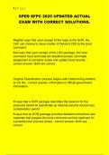 SPED SFPC Exam &ndash; 2025 Updated Actual Exam with Correct Answers &vert; Security Fundamentals Professional Certification &vert; DoD Personnel & Information Security Guide