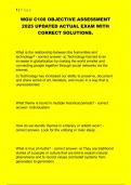 WGU C100 &ndash; Introduction to Humanities &lpar;2025&rpar; &ndash; Objective Assessment Study Guide with Correct Answers &ndash; Western Governors University&period;
