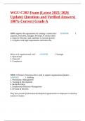 WGU C202 Exam &lpar;Latest 2025&sol; 2026 Update&rpar; Questions and Verified Answers&vert; 100&percnt; Correct&vert; Grade A