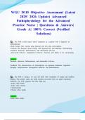 WGU D115 Objective Assessment &lpar;Latest 2025&sol; 2026 Update&rpar; Advanced Pathophysiology for the Advanced Practice Nurse &vert; Questions & Answers&vert; Grade A&vert; 100&percnt; Correct &lpar;Verified Solutions&rpar;
