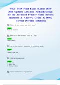 WGU D115 Final Exam &lpar;Latest 2025&sol; 2026 Update&rpar; Advanced Pathophysiology for the Advanced Practice Nurse Review&vert; Questions & Answers&vert; Grade A&vert; 100&percnt; Correct &lpar;Verified Solutions&rpar;