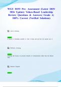 WGU D253 Pre-Assessment &lpar;Latest 2025&sol; 2026 Update&rpar; Values-Based Leadership Review&vert; Questions & Answers&vert; Grade A&vert; 100&percnt; Correct &lpar;Verified Solutions&rpar;