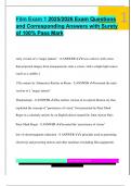  Film Exam 1 2025&sol;2026 Exam Questions  and Corresponding Answers with Surety  of 100&percnt; Pass Mark