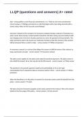 LLQP &lpar;questions and answers&rpar; A&plus; rated 