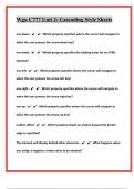 Wgu C777 Unit 2&colon; Cascading Style Sheets  Master Your Exam&colon; Premium Practice Questions & Solutions
