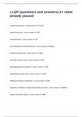 LLQP &lpar;questions and answers&rpar; A&plus; rated already passed