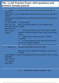TNL&colon; LLQP Practice Exam&colon; A&S questions and answers already passed