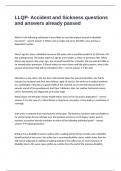 LLQP- Accident and Sickness questions and answers already passed