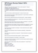 NPS Exam Review Rated 100&percnt; Correct