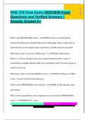 HHE 370 Final Exam 2025&sol;2026 Exam  Questions and Verified Answers &vert;  Already Graded A&plus; 