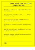 FSHD 1020 EXAM 4 STUDY GUIDE QUESTIONS AND ANSWERS 2025