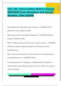 HSC 450&colon; Patient Safety Midterm Review  2025&sol;2026 Exam Questions and Correct  Answers &vert; New Update 