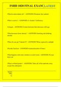 FSHD 1020 FINAL EXAM QUESTIONS AND ANSWERS 2025