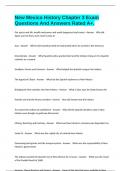 New Mexico History Chapter 3 Exam Questions And Answers Rated A&plus;&period;