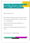 HSCI 331 FINAL 2025 QUESTIONS&vert; WITH  ALREADY SOLVED CORRECTLY  ANSWERS&excl;&excl; &vert; ASSURED SUCCESS