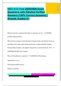 HSCI 412 Final 2025&sol;2026 Exam  Questions with Detailed Verified  Answers &lpar;100&percnt; Correct Answers&rpar; &vert;  Already Graded A&plus; 