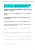New Mexico's Legislative Process Final Review Exam With Solved Solutions&period;