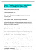 Nurse Practice Act&sol;Collaboration Study Guide Exam And Actual Answers&period;