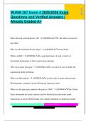 MUNM 287 Exam 4 2025&sol;2026 Exam  Questions and Verified Answers &vert;  Already Graded A&plus;