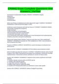 CPSWQ Exam Complete Questions And Answers &vert; Verified