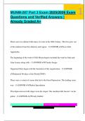  MUNM-287 Part 3 Exam 2025&sol;2026 Exam  Questions and Verified Answers &vert;  Already Graded A&plus;