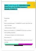 NMNC 4510 Exam &num;2 2025&sol;2026 Exam  Questions and Verified Answers &vert;  Already Graded A&plus;