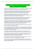 CPSWQ - Rules and Regs Questions With Complete Solutions